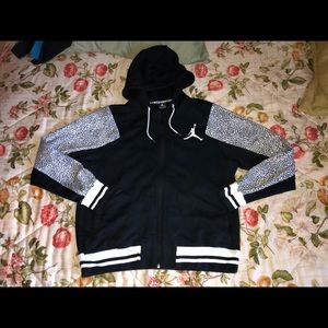 Air Jordan Jacket Black white Men Size xl